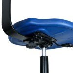 Deluxe Blue Polyurethane Lab Stool with Adjustable Height