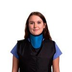 Cyan PVC Thyroid Shield Collar for Radiation Protection