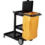 VEVOR 3-Shelf Cleaning Cart with Trash Bag