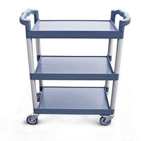 350-Pound 3-Tier Plastic Utility Bus Cart