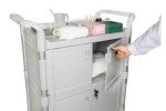 JaboEquip Large Lockable Medical Cart - 3 Shelves