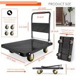 Heavy Duty Foldable Platform Cart with Swivel Wheels