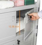 JaboEquip Large Lockable Medical Cart - 3 Shelves