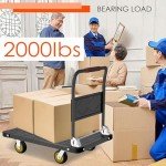 Heavy Duty Foldable Platform Cart with Swivel Wheels