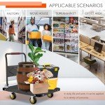 Heavy Duty Foldable Platform Cart with Swivel Wheels