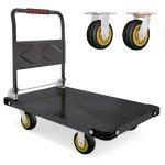 Heavy Duty Foldable Platform Cart with Swivel Wheels