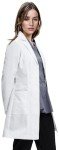 Women's Tailored Fit Snap Lab Coat - White