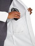 Men's Full Length White Lab Coat with Pockets