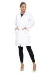 Unisex 40" White Lab Coat, Long Sleeve, 2XL