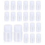 20 Pack Clear Plastic Reagent Bottles 1oz