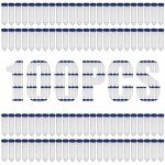 50ml Centrifuge Tubes - 100 Pack with Caps