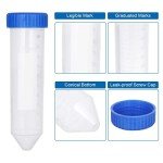 50ml Centrifuge Tubes - 100 Pack with Caps