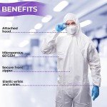 X-Large Disposable Coveralls with Hood - Pack of 5