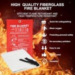 SHABEILI 40"x40" Fiberglass Fire Blanket 2-Pack