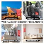 SHABEILI 40"x40" Fiberglass Fire Blanket 2-Pack