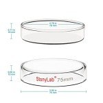 Stonylab Autoclavable Borosilicate Glass Petri Dish