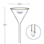 2-Pack Heavy Wall Borosilicate Glass Funnels 100mm