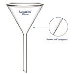 2-Pack Heavy Wall Borosilicate Glass Funnels 100mm