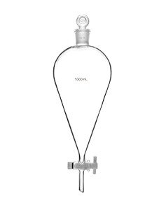 QWORK 1000ml Glass Separating Funnel with Stopcock