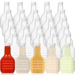 30 Pack Clear Plastic 16oz Squeeze Bottles