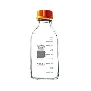 Pyrex 1L Square Media Storage Bottles, 2 Pack