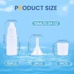 15 Pcs 10ML Plastic Squeeze Dropper Bottles