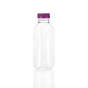16 oz Clear Plastic Juice Bottles with Caps