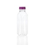 16 oz Clear Plastic Juice Bottles with Caps