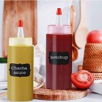 Shekure 30 Pcs 4 Oz Squeeze Bottles Set