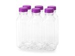 16 oz Clear Plastic Juice Bottles with Caps