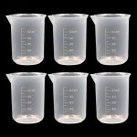 50ml Plastic Graduated Beaker Set - 6 Pack