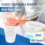 50ml Clear Plastic Beaker Set of 100