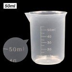 50ml Plastic Graduated Beaker Set - 6 Pack