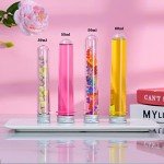 12Pcs PET Test Tubes with Screw Caps and Labels