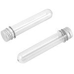 50 PCS Clear Plastic Test Tubes with Caps