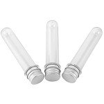 50 PCS Clear Plastic Test Tubes with Caps