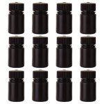 Amber Plastic Reagent Bottles, 30ml, 12 Pack
