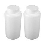 5-Pack 1000ml Wide Mouth Plastic Lab Bottles