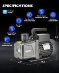 Orion Motor Tech 2 Stage HVAC Vacuum Pump 9 CFM