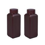 4oz Brown Plastic Lab Chemical Reagent Bottles (2)