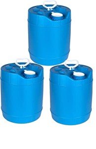 5 Gallon Blue Plastic Jugs with Screw Cap