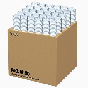 500 Pack Sterile Thick Plastic Petri Dishes