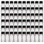 48 Pack Clear Glass Boston Round Bottles