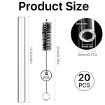 20 Pcs 6-Inch Borosilicate Glass Blowing Tubes