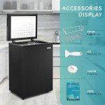 Compact 2.8 Cu.Ft Chest Freezer with Adjustable Thermostat