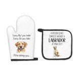 Labrador Retriever Dog Oven Mitts & Pot Holders Set