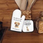 Labrador Retriever Dog Oven Mitts & Pot Holders Set