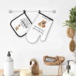 Labrador Retriever Dog Oven Mitts & Pot Holders Set