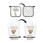 Labrador Retriever Dog Oven Mitts & Pot Holders Set
