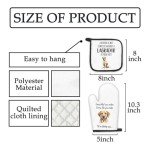 Labrador Retriever Dog Oven Mitts & Pot Holders Set